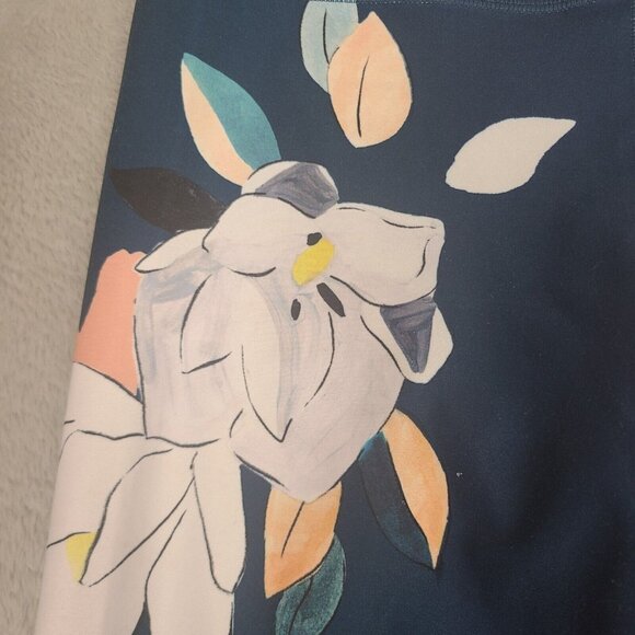 Athleta‎ Floral Elation 7/8 Small Tight Constellation Blue Multi Navy Women - Picture 2 of 8